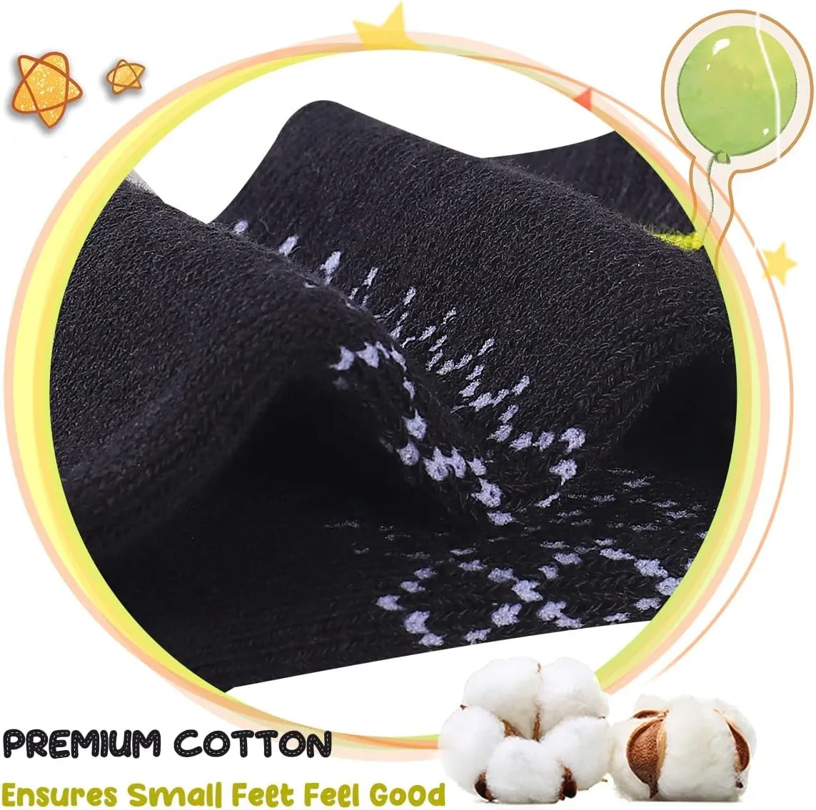 12 Pairs Boys Socks Ankle Athletic Socks With Cushioned Sole For 4-6 6-8 8-10 Years Old Kids