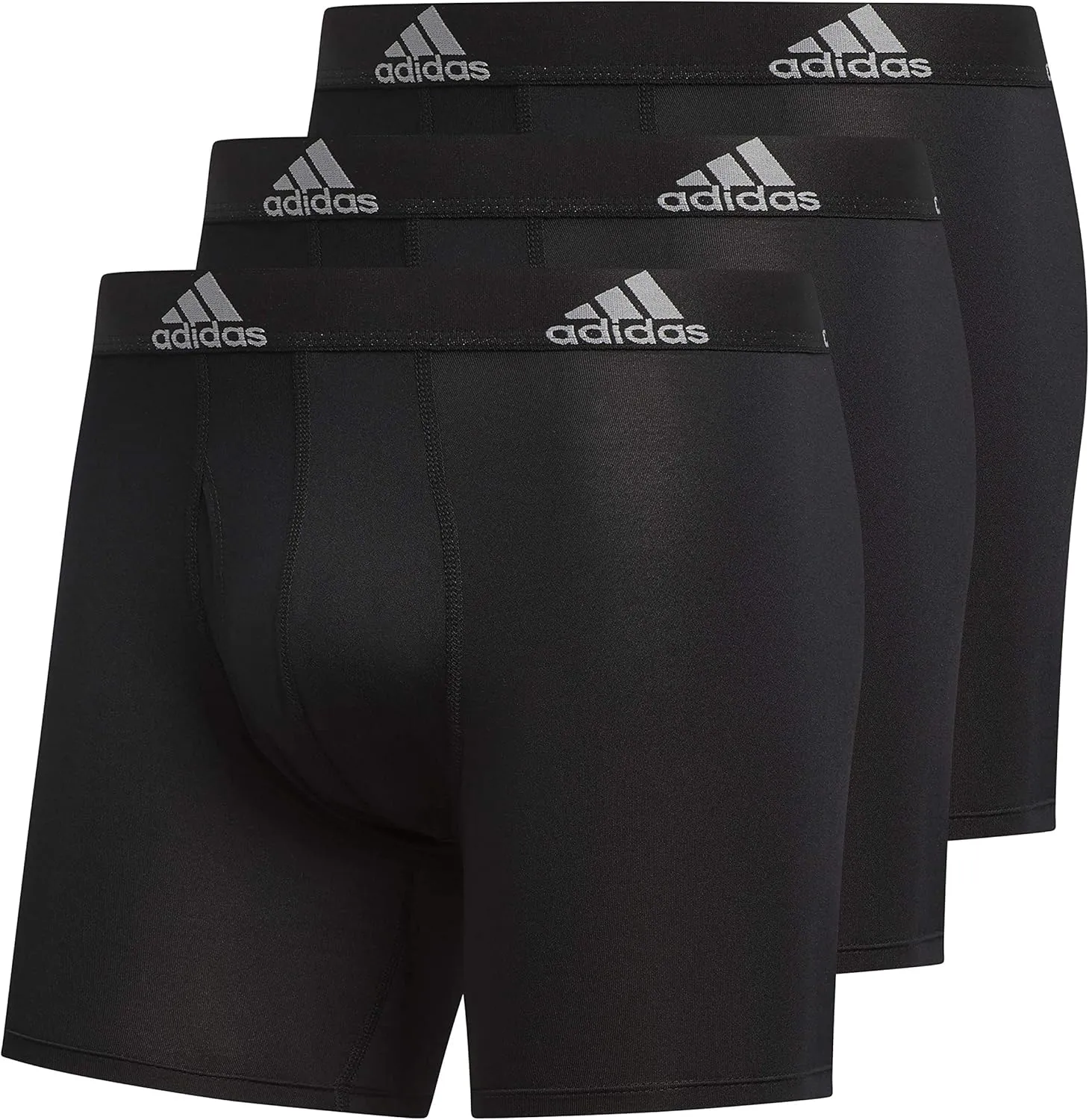 adidas Men's Microfiber Boxer Brief, Performance Boxer Briefs Underwear Pack for Men