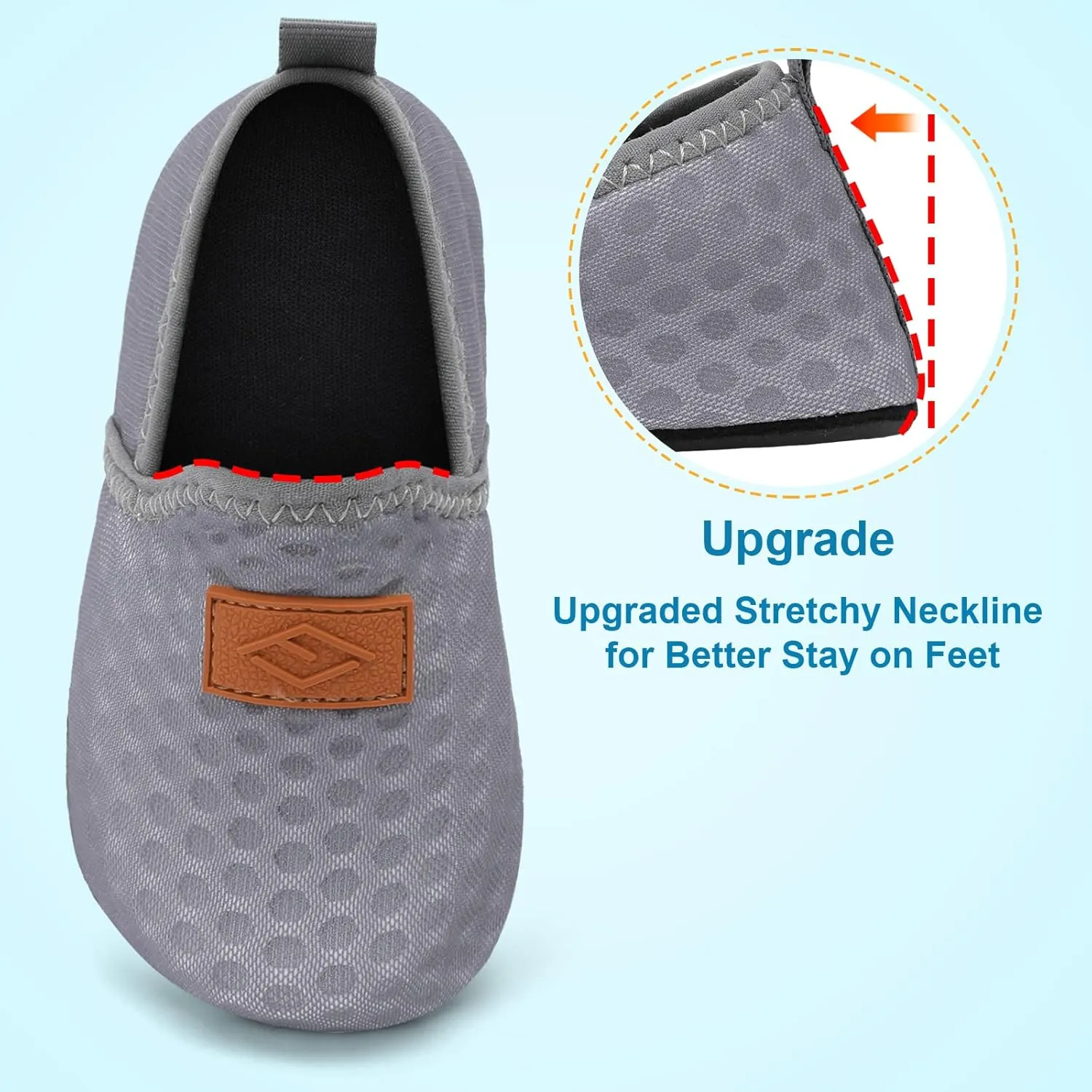 Lefflow Toddler Water Shoes Kids Quick Dry Beach Swim Socks Shoes Baby Non Slip House Slippers
