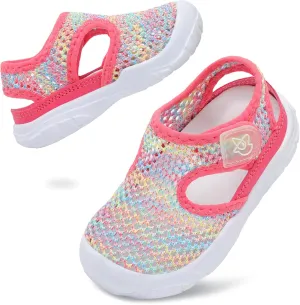 LeIsfIt Toddler Sandals Boys Girls Wide Sandals Kids Water Sandal Shoes Lightweight Barefoot Summer Shoes for Beach Swim
