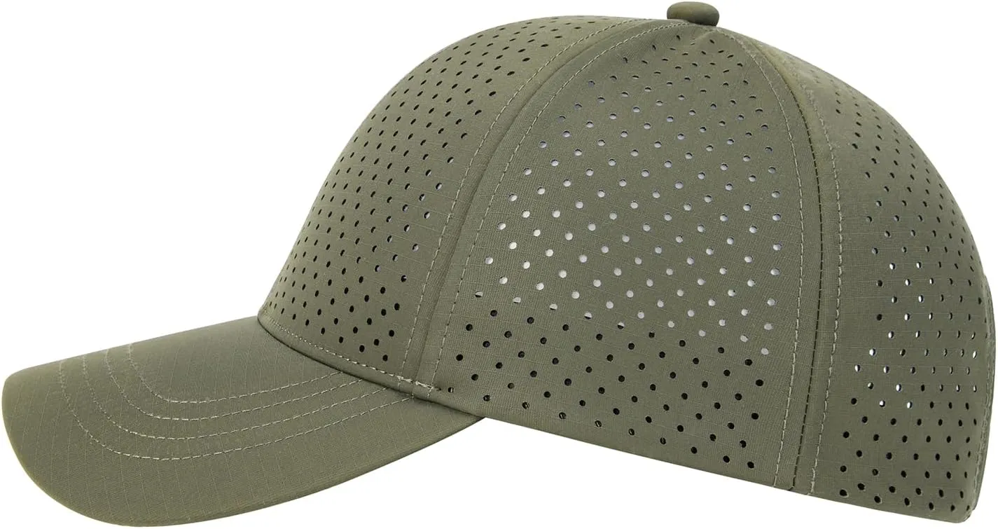 Men Summer Adjustable Performance Hat Breathable Snapback Laser Perforated Mesh Baseball Cap