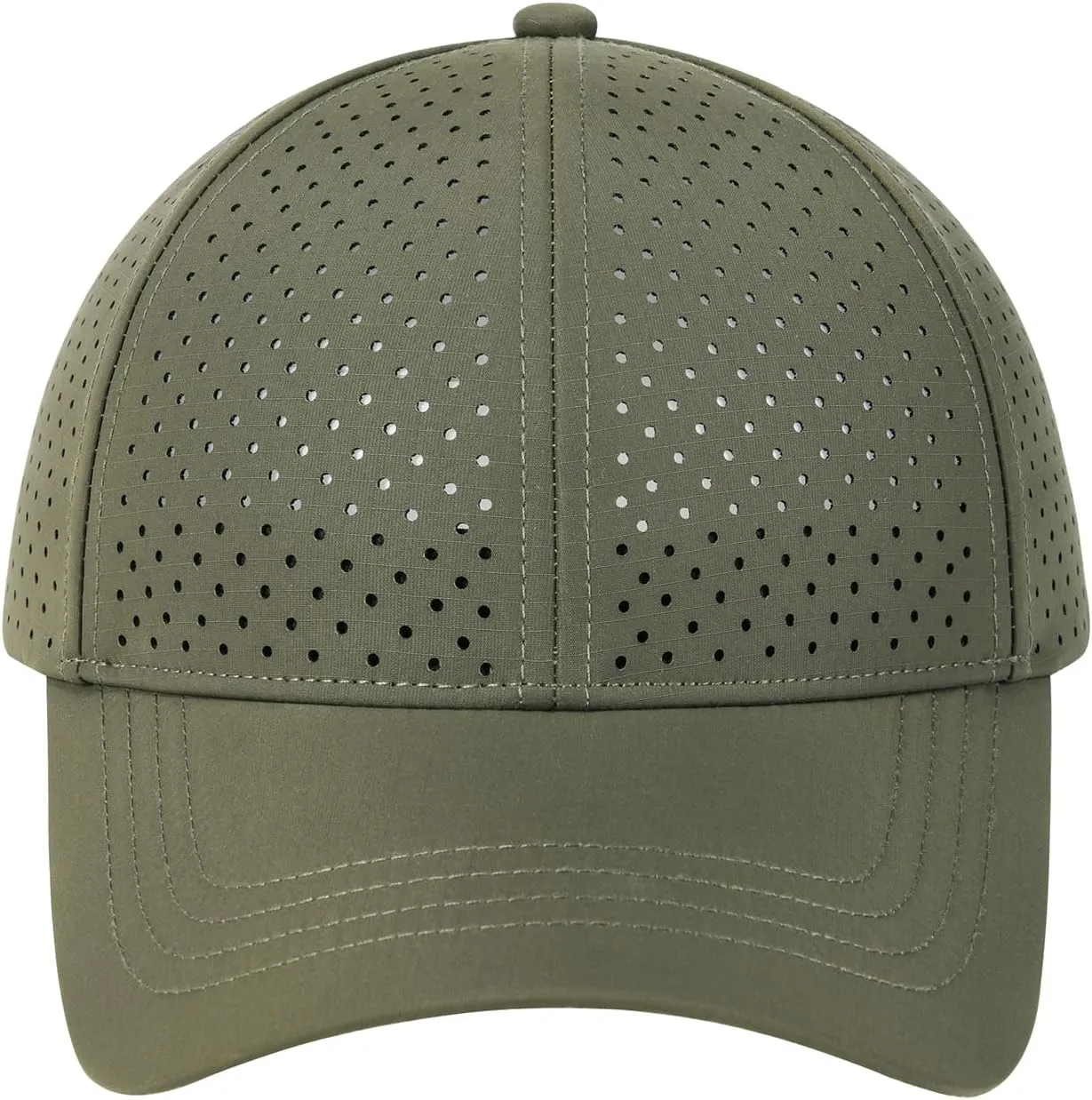 Men Summer Adjustable Performance Hat Breathable Snapback Laser Perforated Mesh Baseball Cap