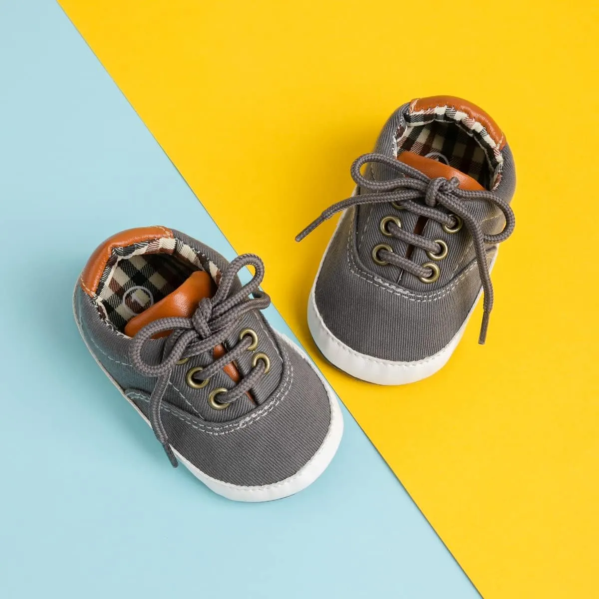 Morbido Infant Baby Boys Girls Canvas Sneaker Toddler Slip On Anti Skid Newborn First Walkers Candy Shoes for 0-18 Months
