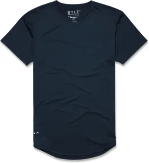 Performance Drop-Cut Men's T Shirt ?C Athletic Drop Cut Crewneck Tee ?C Moisture Wicking, Quick-Dry, Tapered Fit