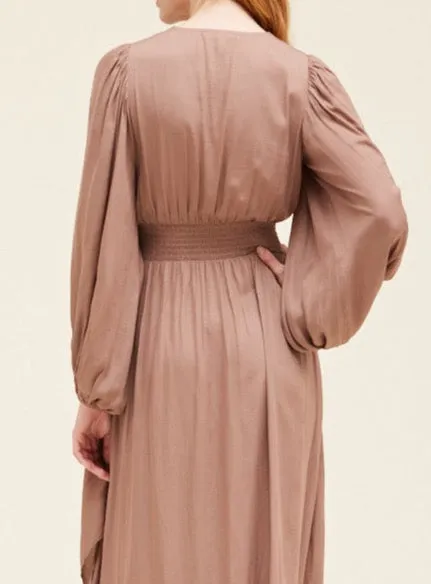 Solid Satin Maxi Dress