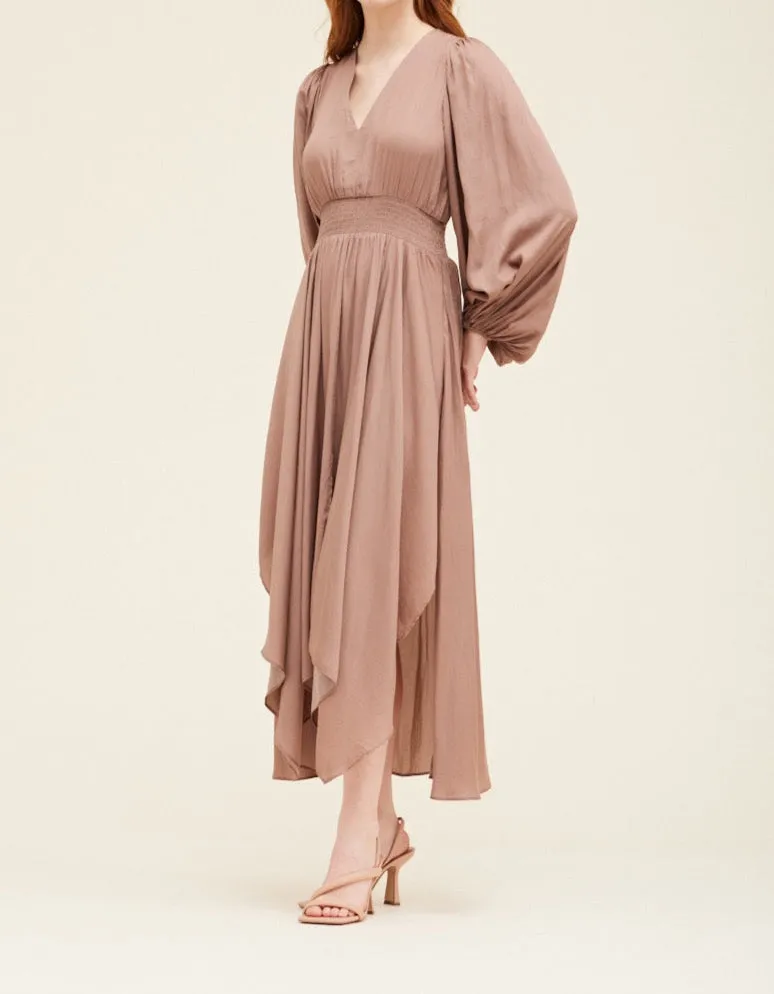 Solid Satin Maxi Dress