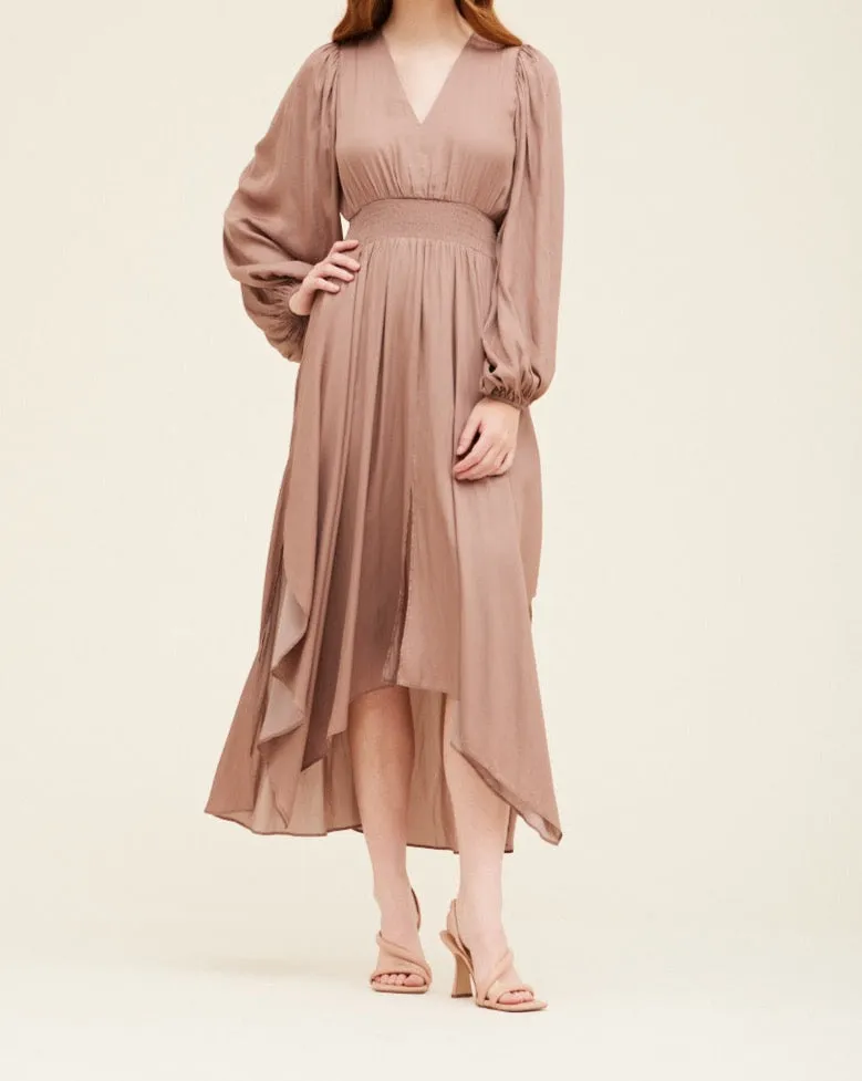 Solid Satin Maxi Dress