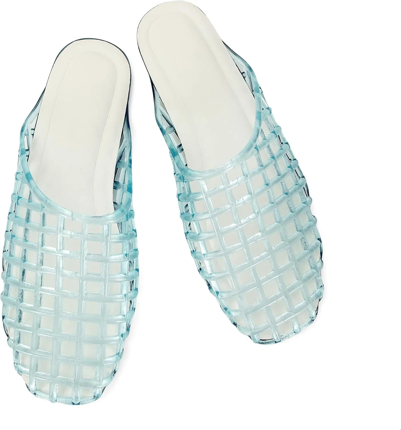 Women's Red Jelly Mesh Slides, Comfortable Flat Slip On Sandals, Casual Summer Beach Slippers